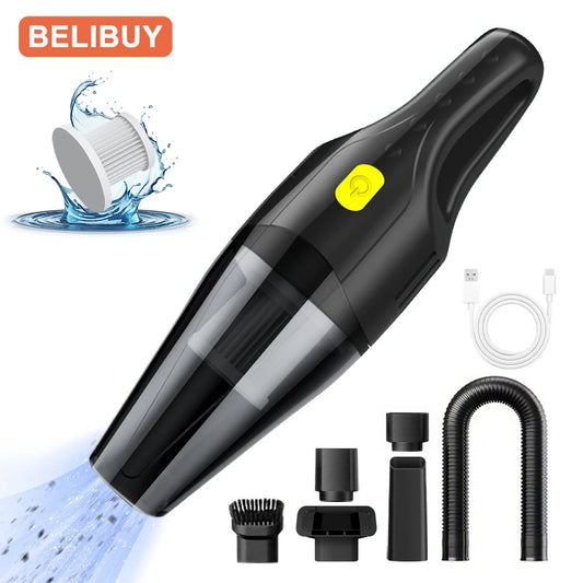 BELIBUY Handheld Car Vacuum - High-Power Cordless Cleaner